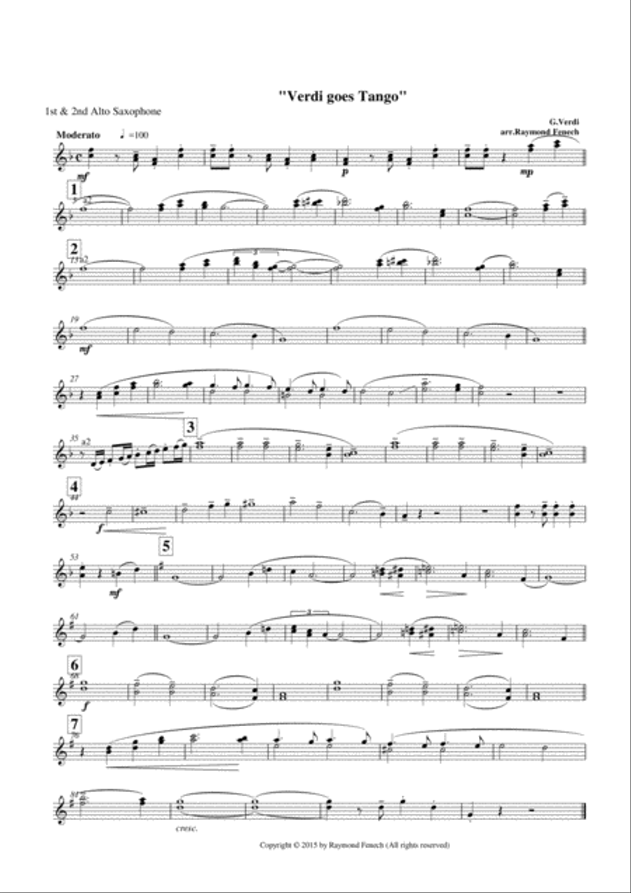 Verdi Goes Tango - For Pep Band; Concert Band; Marching Band Concert Band scores gallery preview page 3