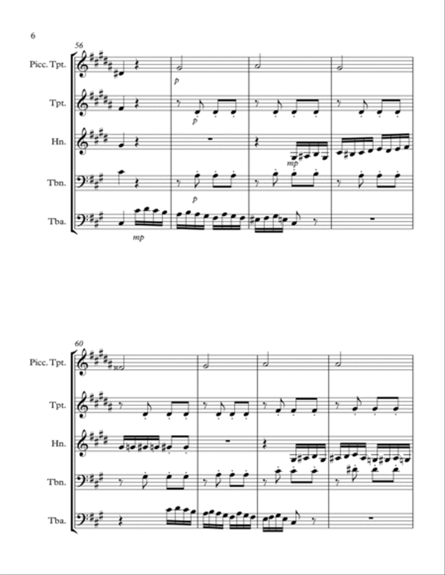 Rondo Alla Turca: Brass Quintet Brass Quintet scores gallery preview page 6