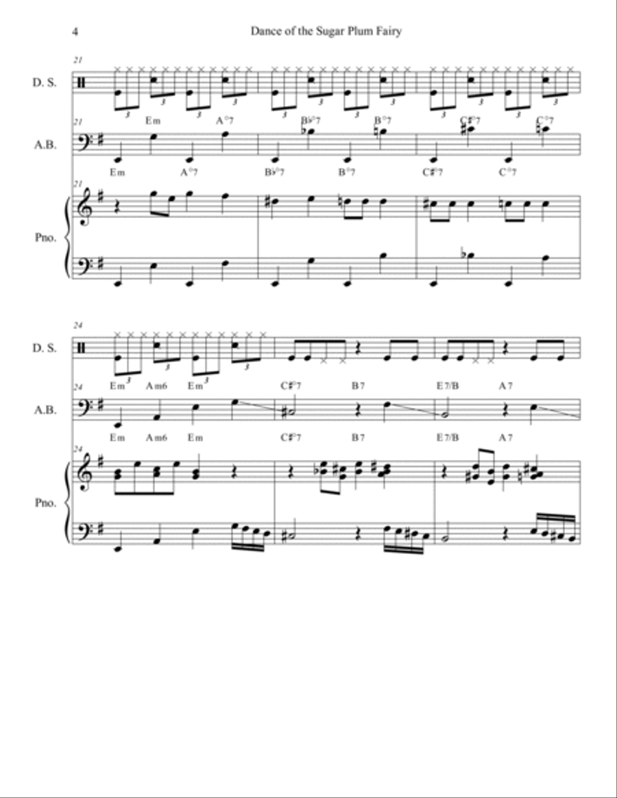 Dance of The Sugar Plum Fairy Jazz Ensemble scores gallery preview page 4