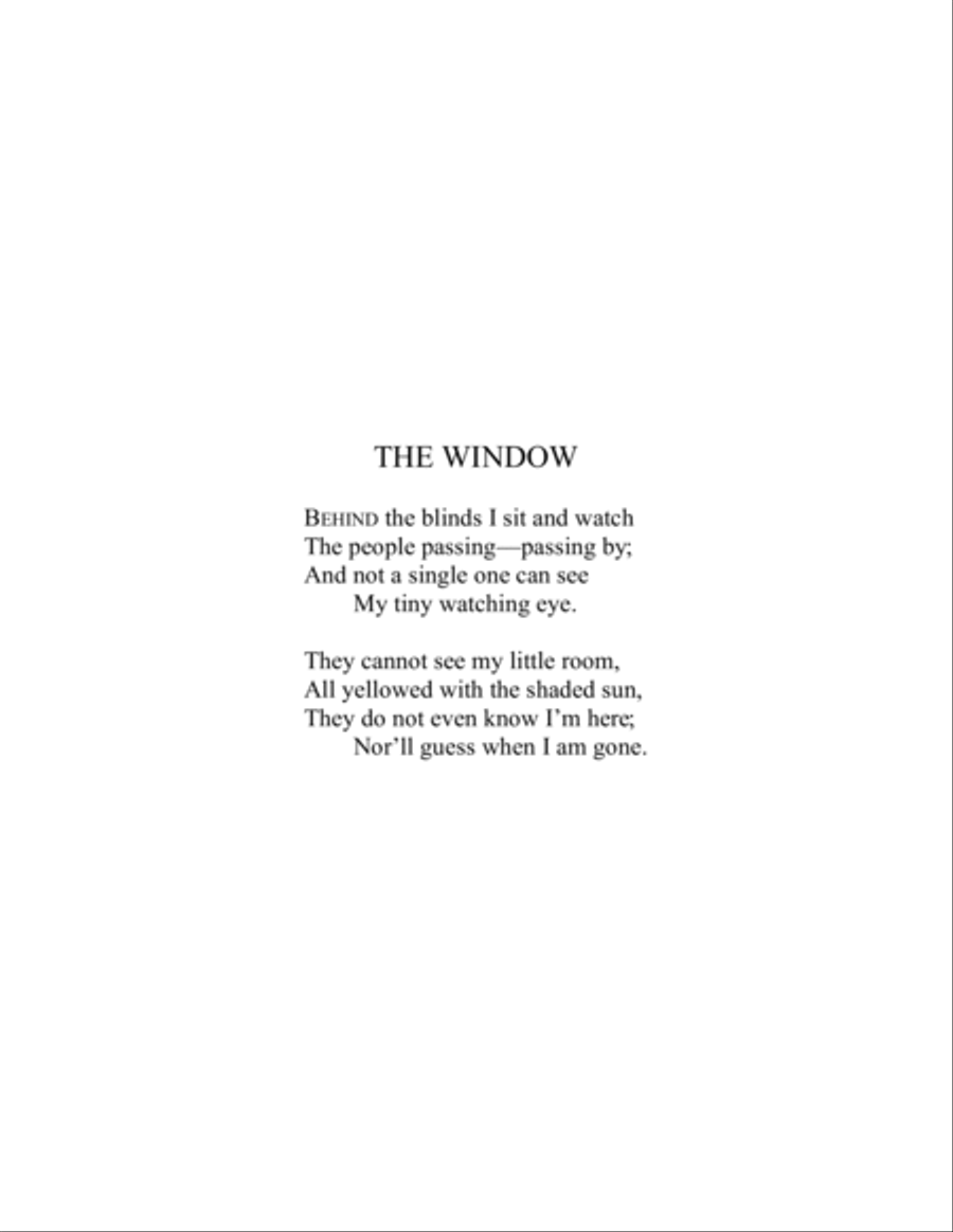 The Window - Original Song Setting of Walter de la Mare's Poetry for VOICE and GUITAR: Key Am Acoustic Guitar scores gallery preview page 3