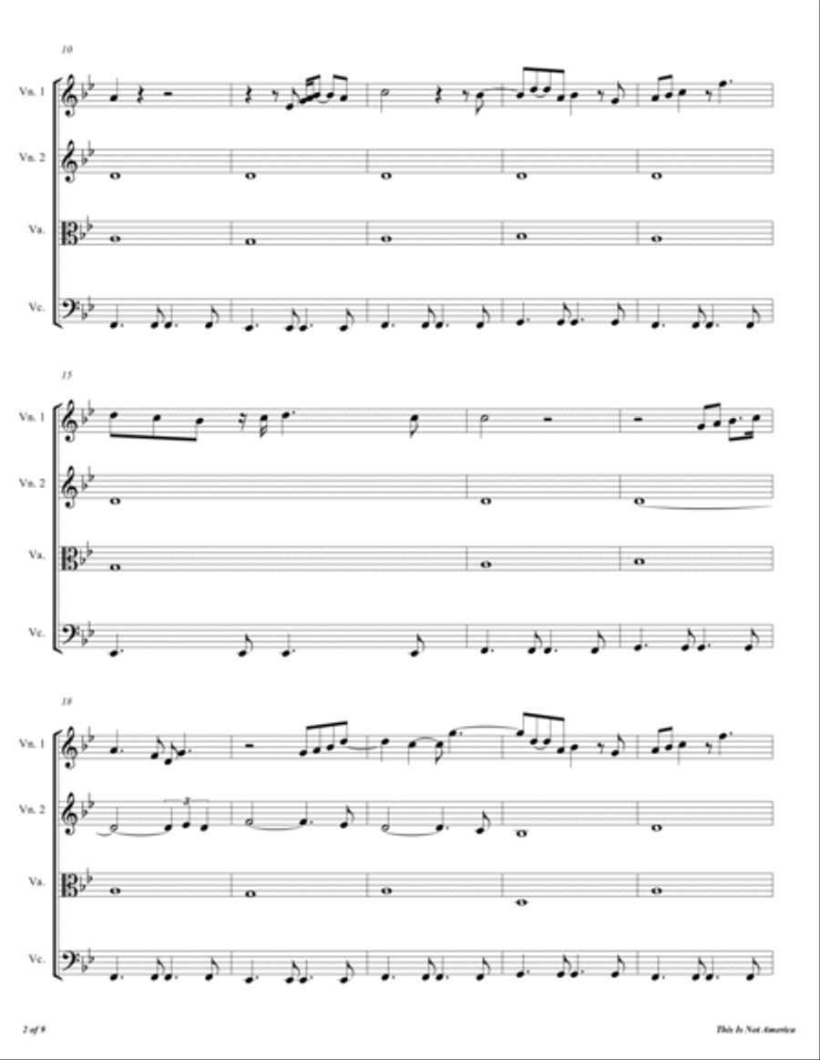 This Is Not America String Quartet scores gallery preview page 3
