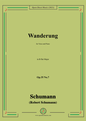 Book cover for Schumann-Wanderung,Op.35 No.7 in B flat Major