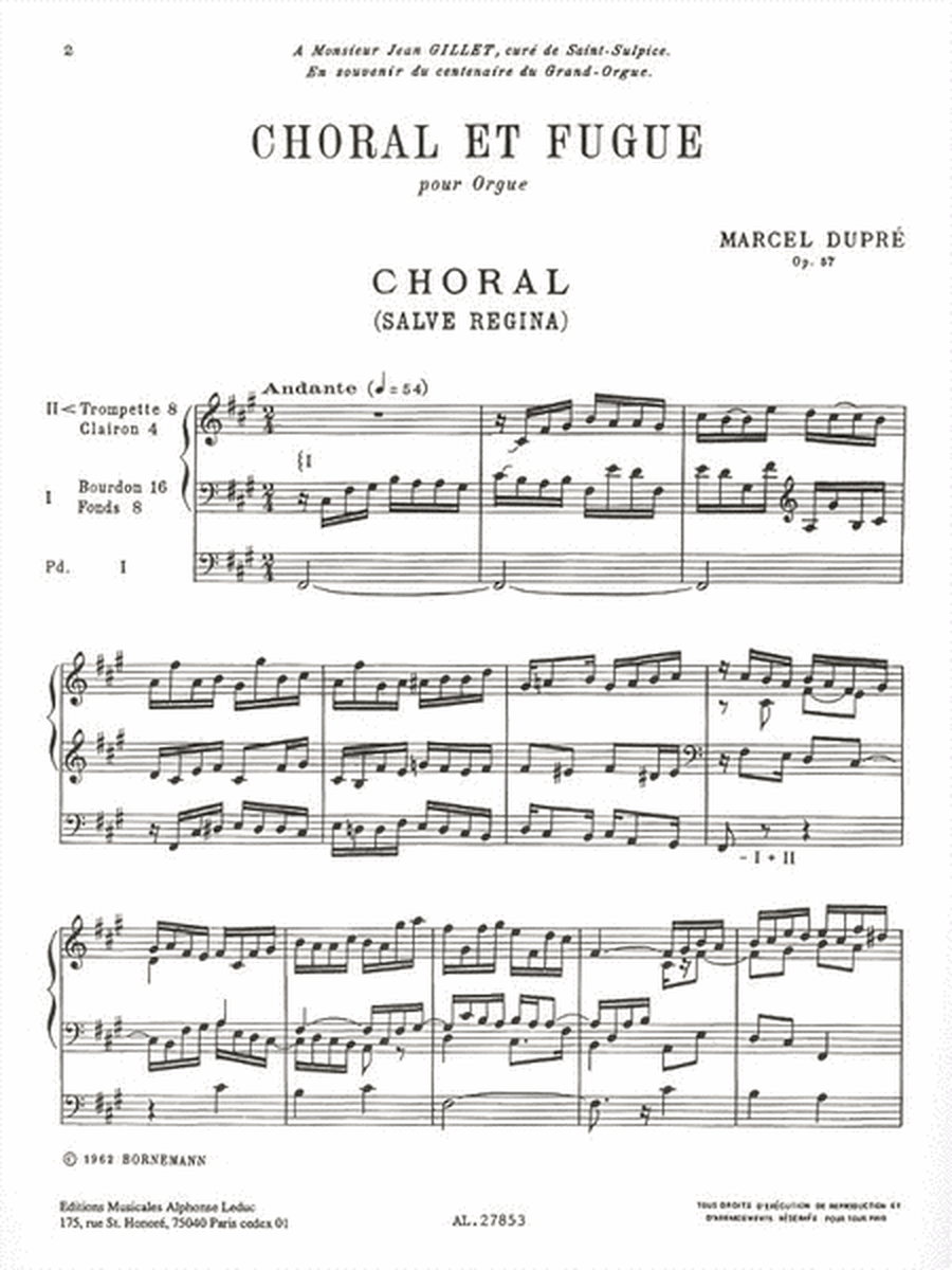 Choral Et Fugue Op.57