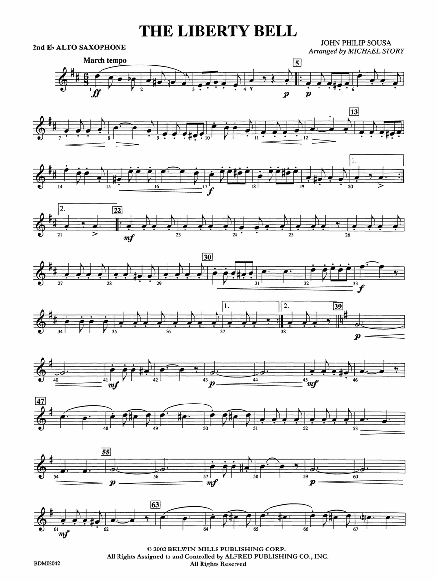The Liberty Bell: 2nd E-flat Alto Saxophone