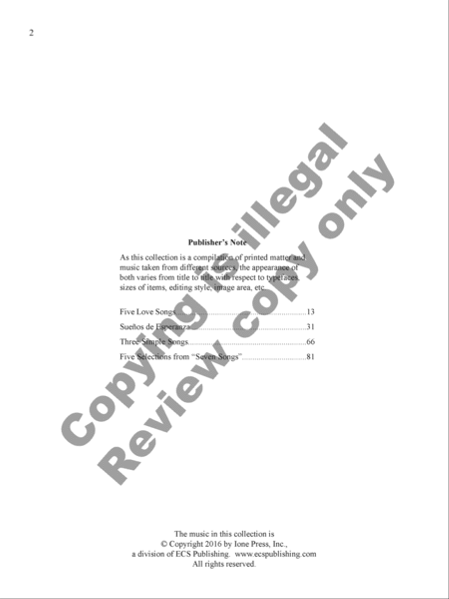 Collected Songs for Soprano and Piano Soprano Voice scores gallery preview page 3