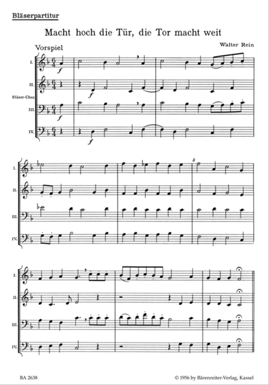Macht hoch die Tür, die Tor macht weit by Walter Rein Score - Sheet Music