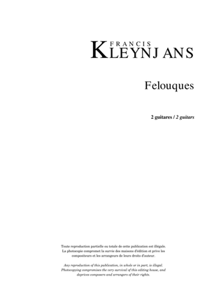 Book cover for Felouques