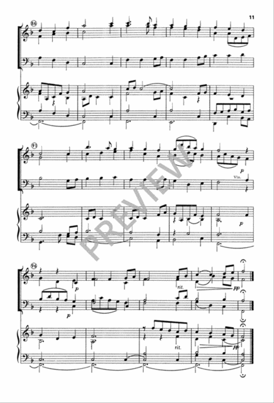 Away in a Manger 4-Part scores gallery preview page 11