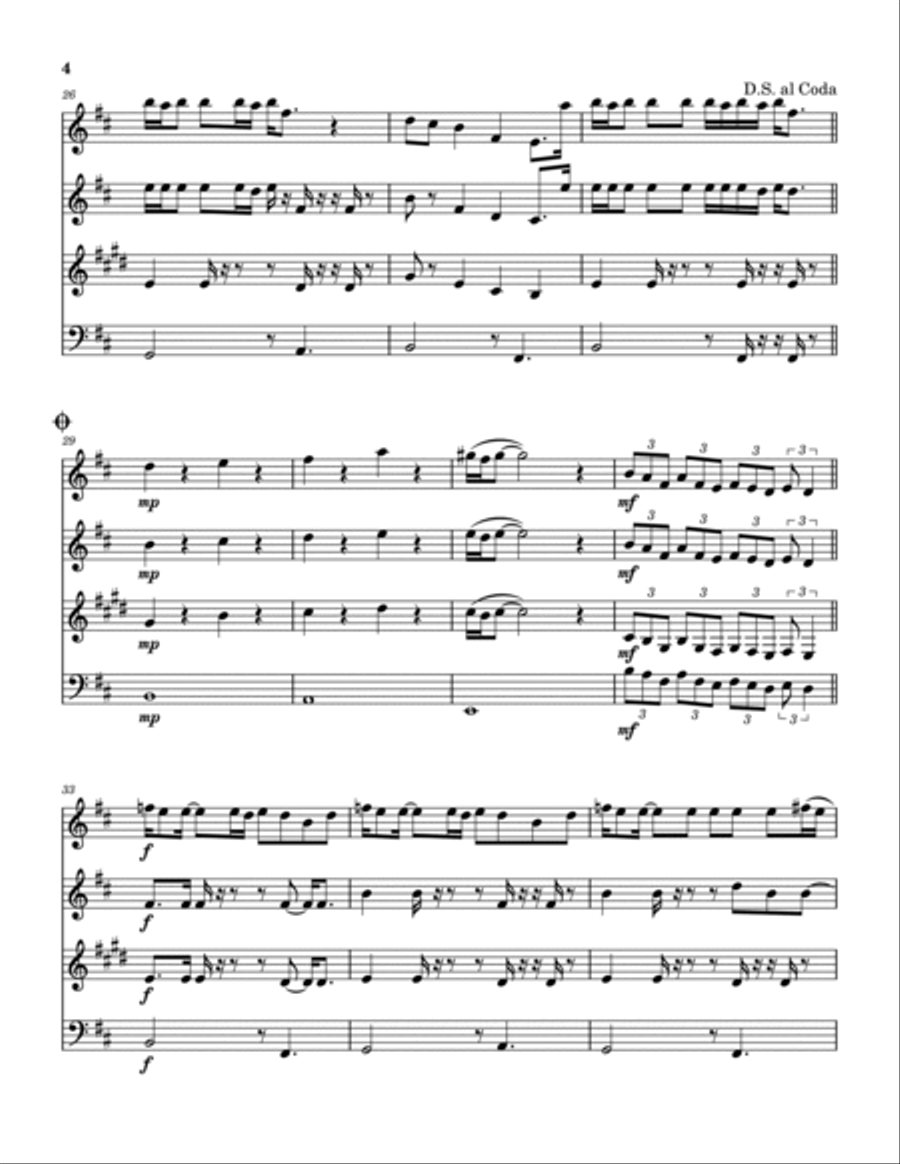Deeper Waters Woodwind Quartet scores gallery preview page 5