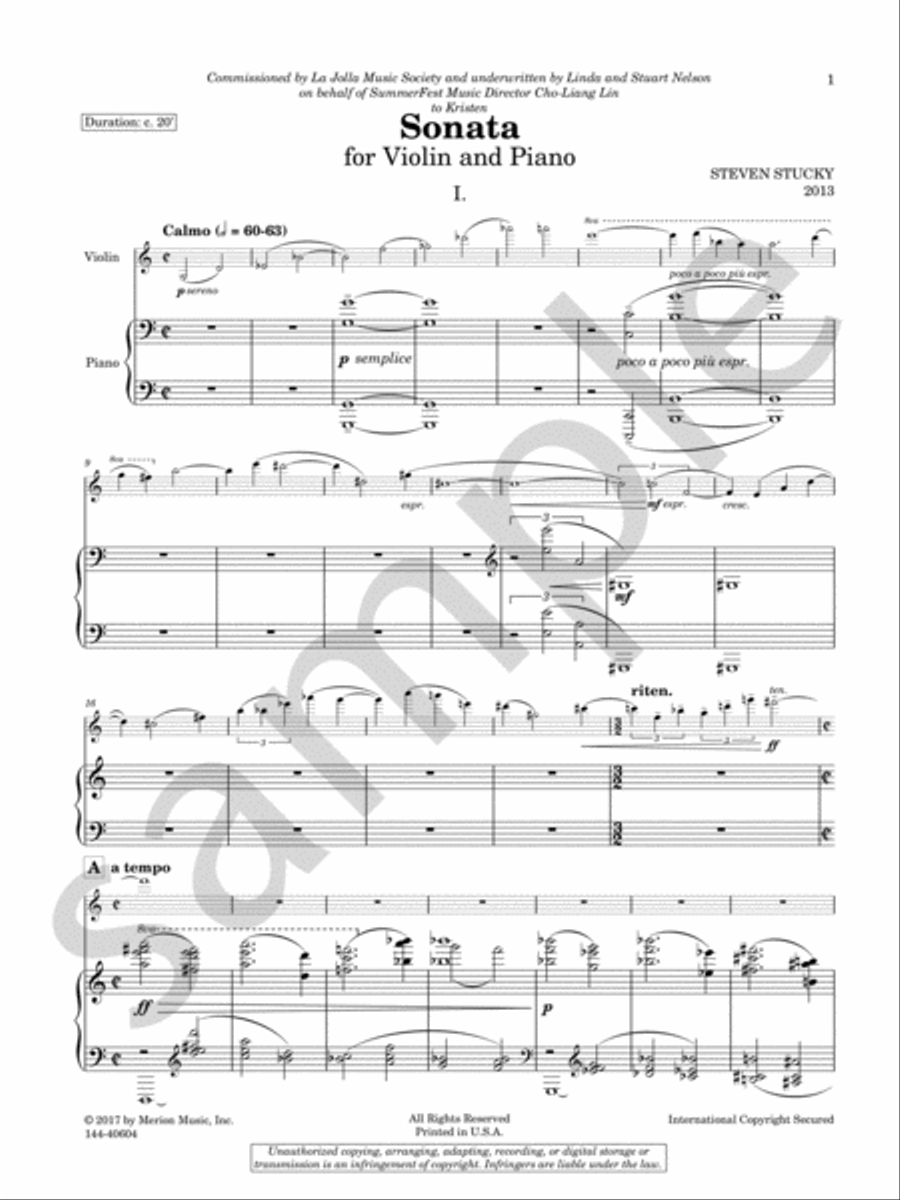 Sonata Sonata Chamber Music scores gallery preview page 3
