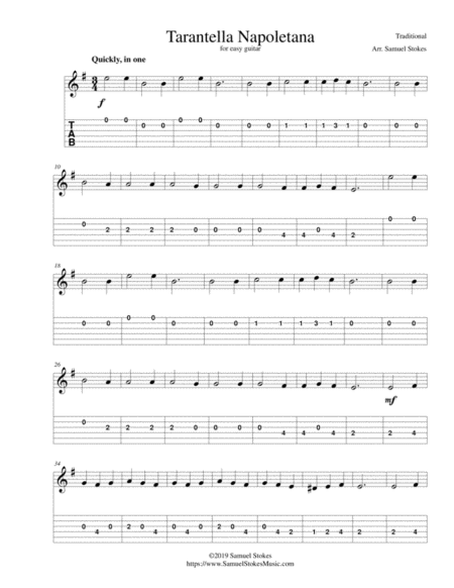 Tarantella Napoletana - for easy guitar with TAB image number null