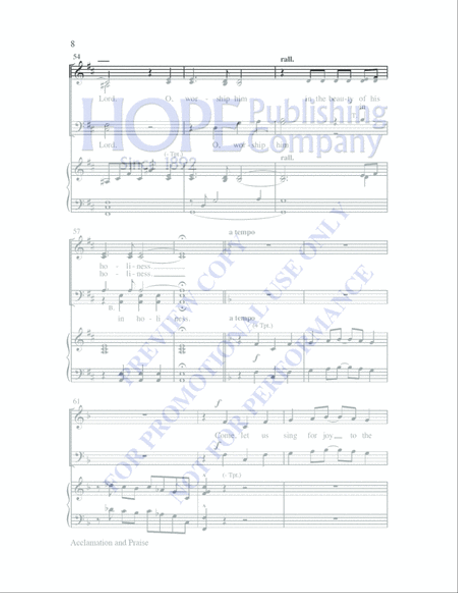 Acclamation and Praise Acclamation and Praise 4-Part scores gallery preview page 7