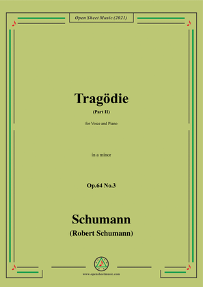 Schumann-Tragodie,Op.64 No.3(Part II),in a minor,for Voice and Piano