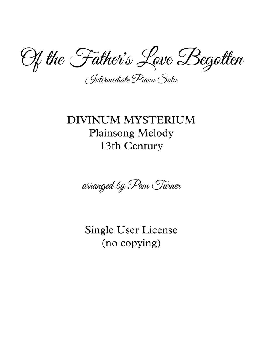 Of the Father's Love Begotten (Intermediate Piano Solo) Piano Solo scores gallery preview page 2