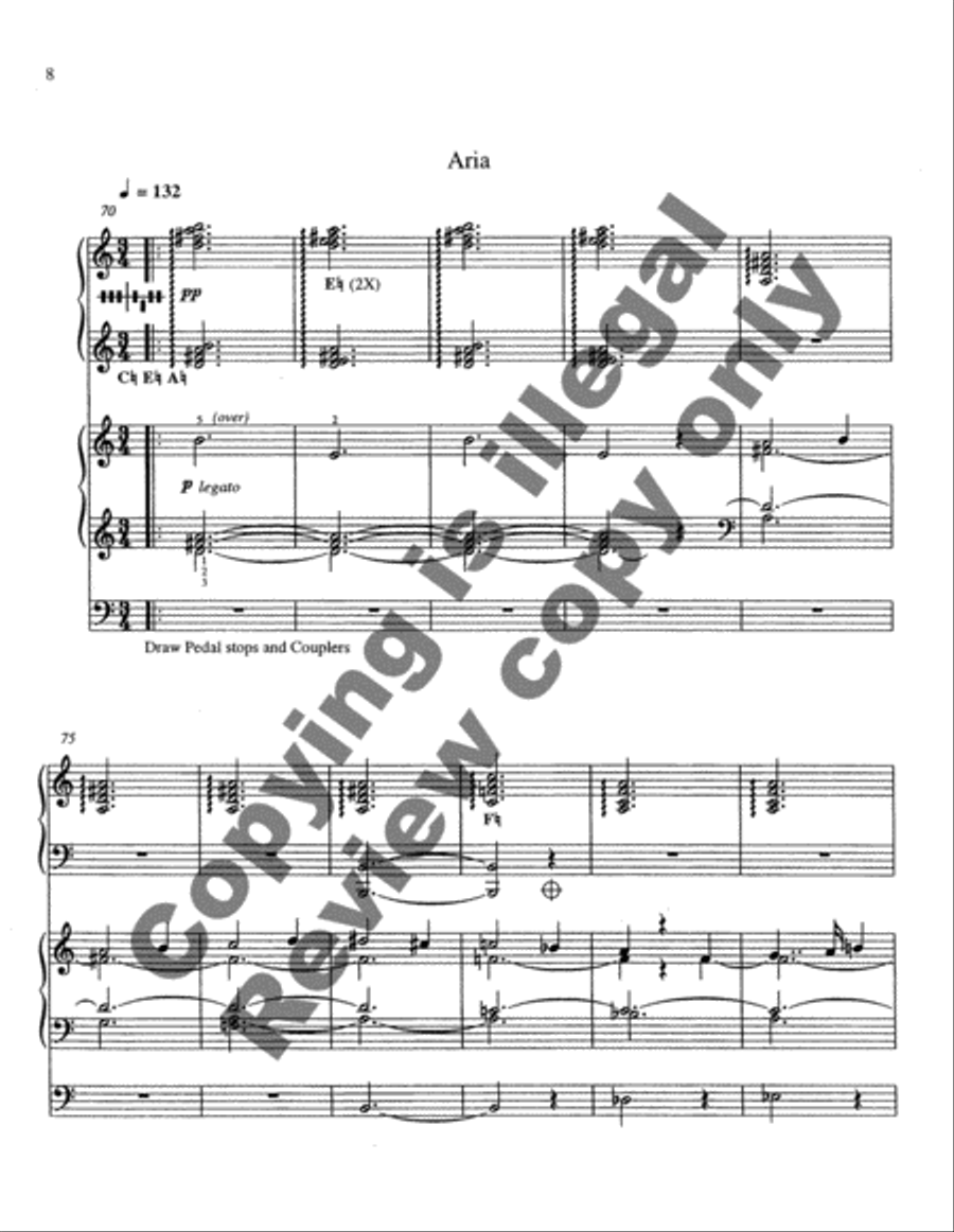 Pastorale for Harp and Organ Harp scores gallery preview page 9