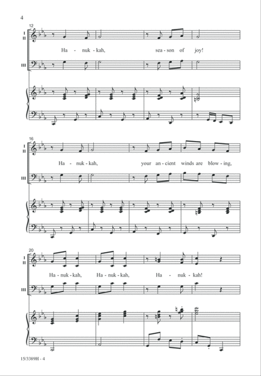Hanukkah, Season of Joy! 3-Part scores gallery preview page 4