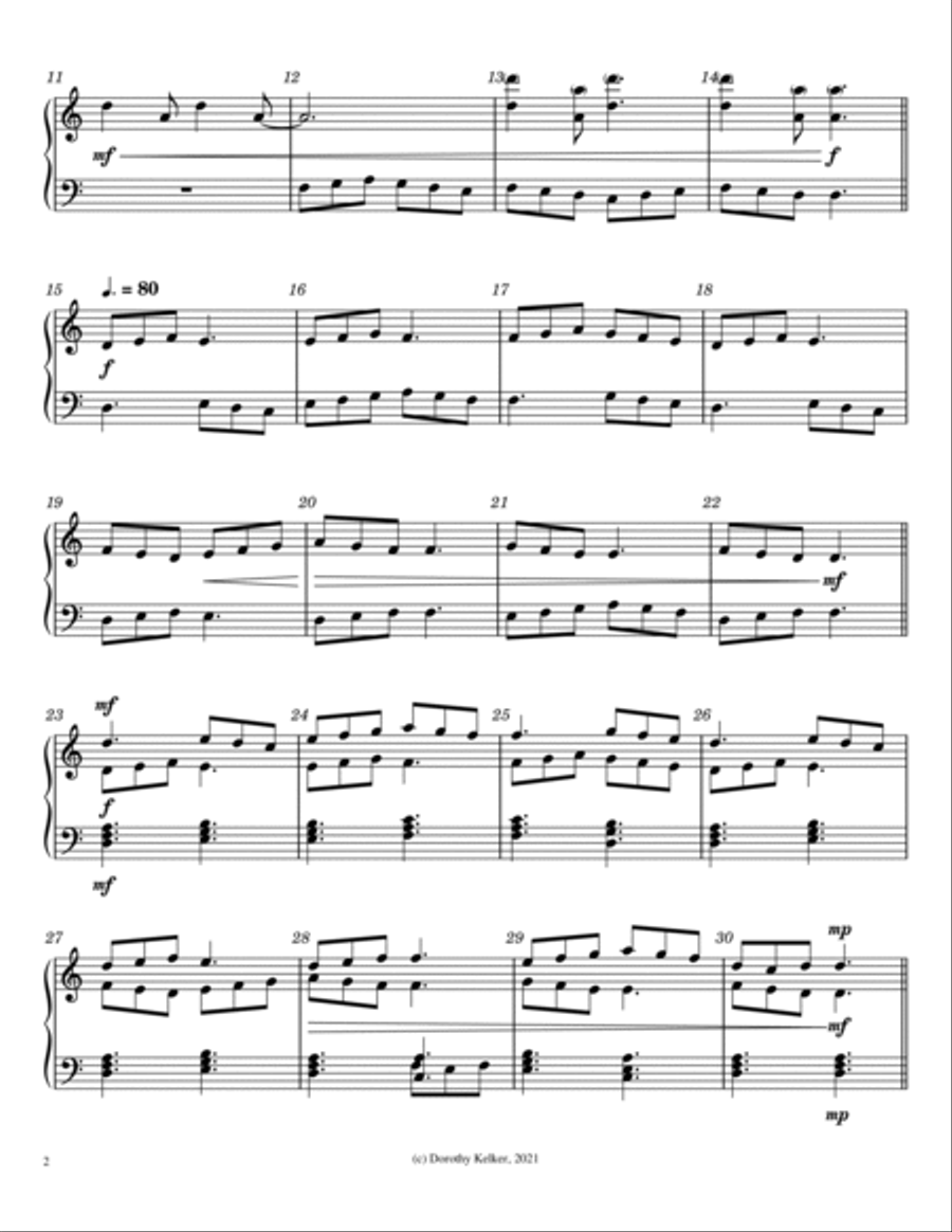 Lopen door het Parkland Handbell Choir scores gallery preview page 2