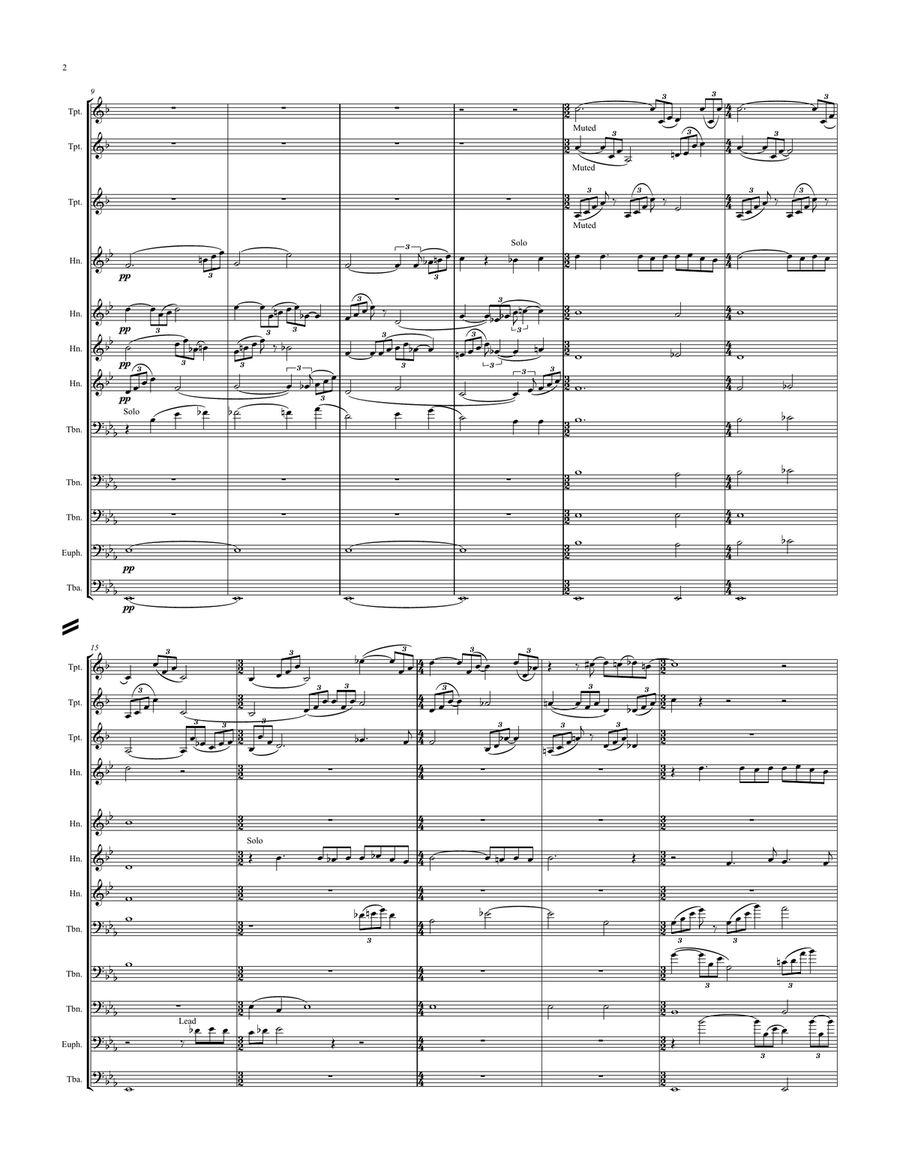 Adagio Sostenuto Main Theme Score scores gallery preview page 2