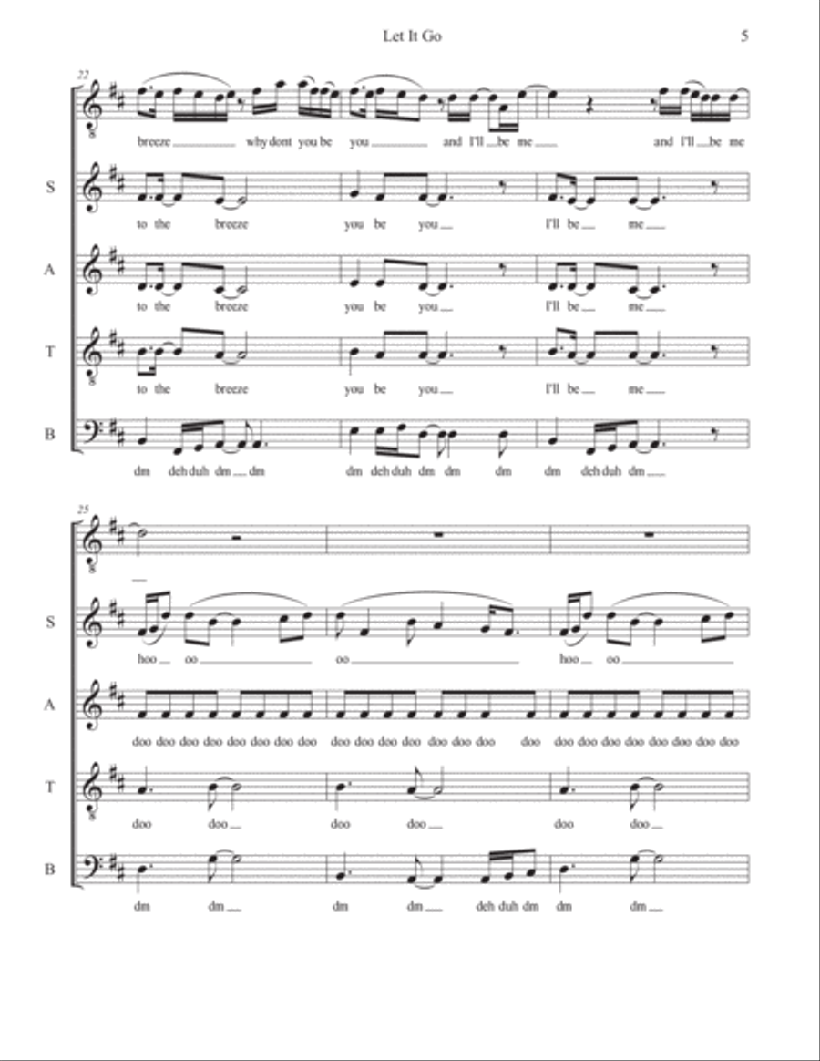 Let It Go Let It Go 4-Part scores gallery preview page 5