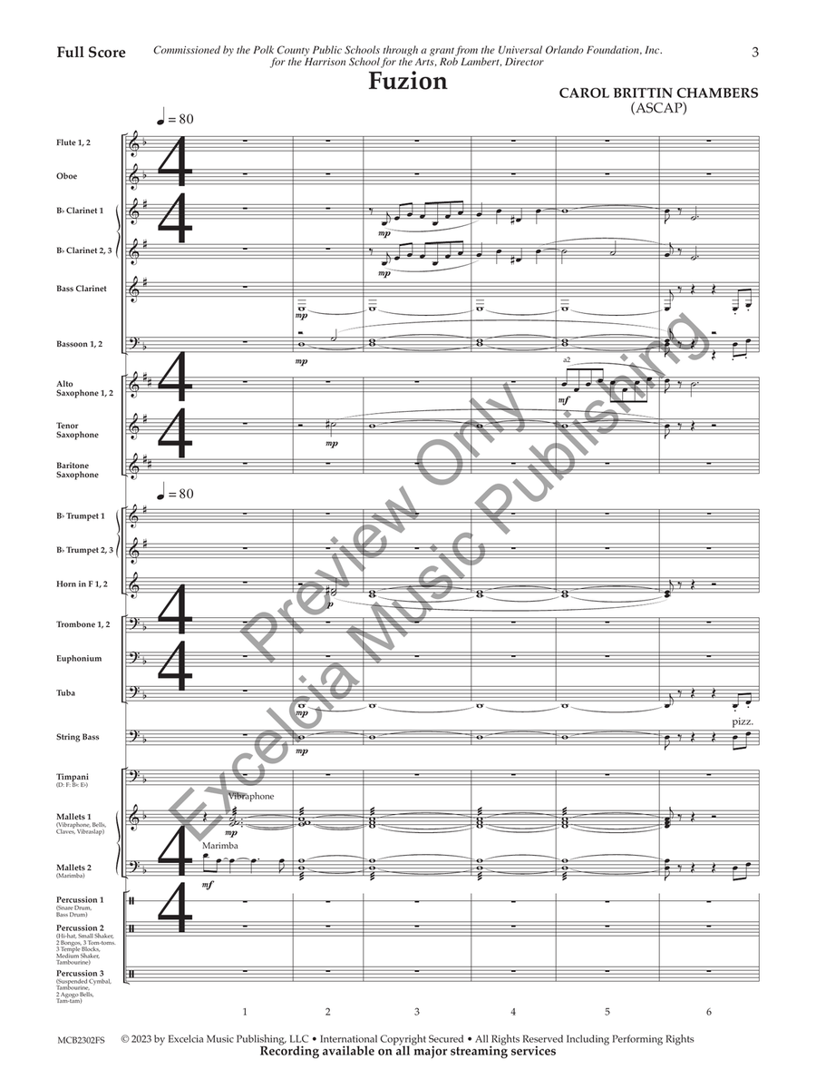 Fuzion (Score) Concert Band scores gallery preview page 4