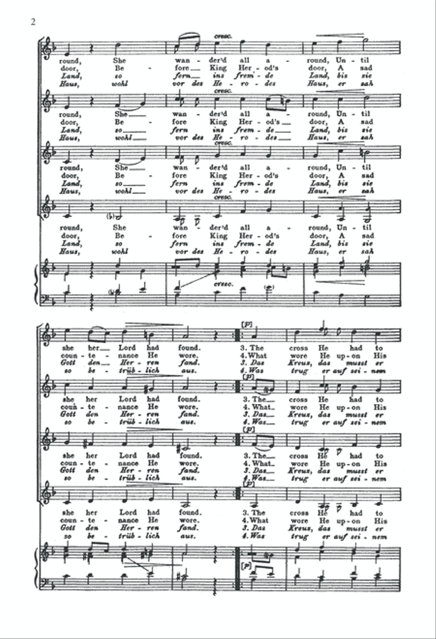 Marienlieder: 3. Mary's Pilgrimage (Marias Wallfahrt) SSAA scores gallery preview page 3
