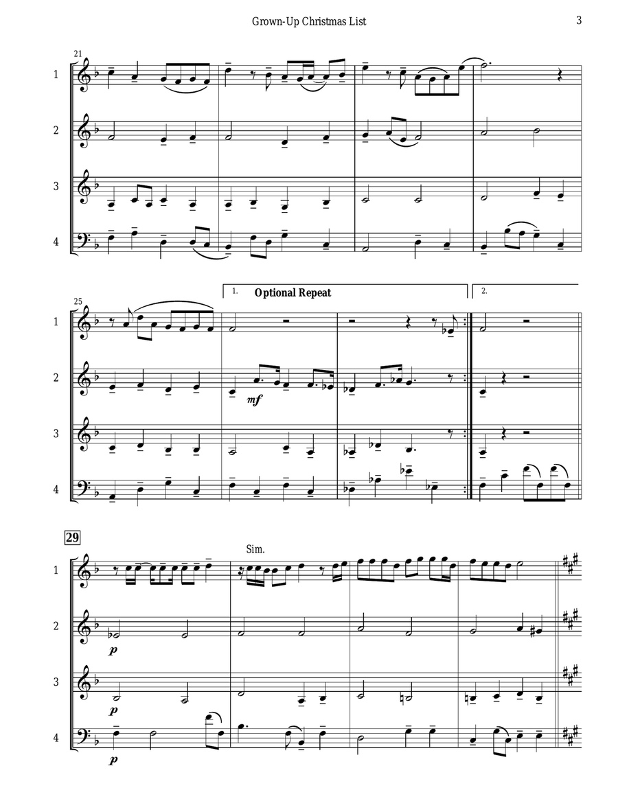 Grown-Up Christmas List Small Ensemble scores gallery preview page 4