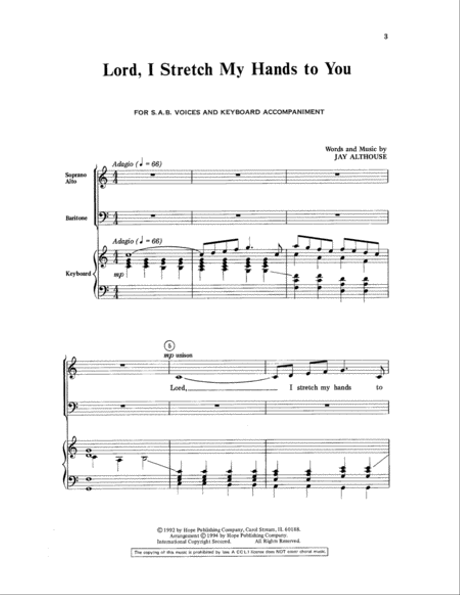 Lord, I Stretch My Hands to You Choir scores gallery preview page 3