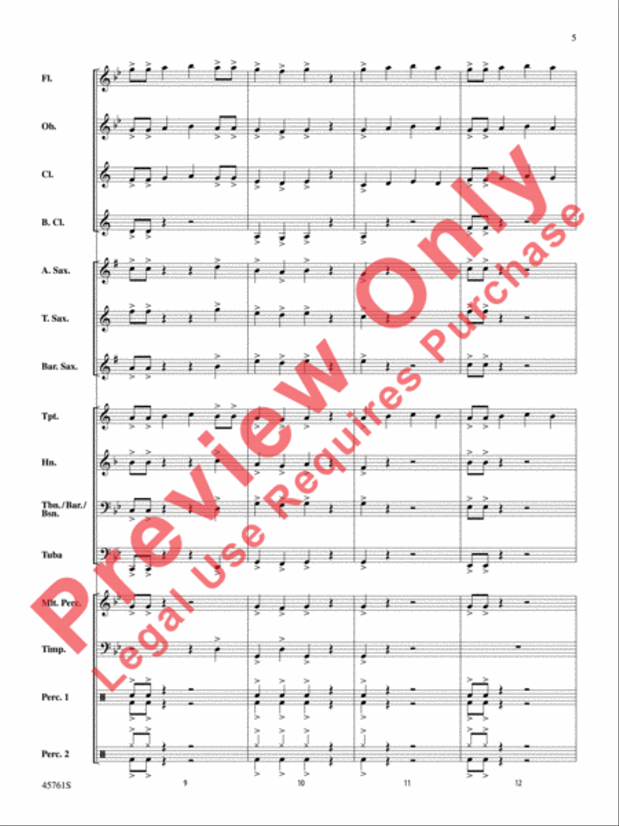 Battle of the Primes Concert Band scores gallery preview page 6
