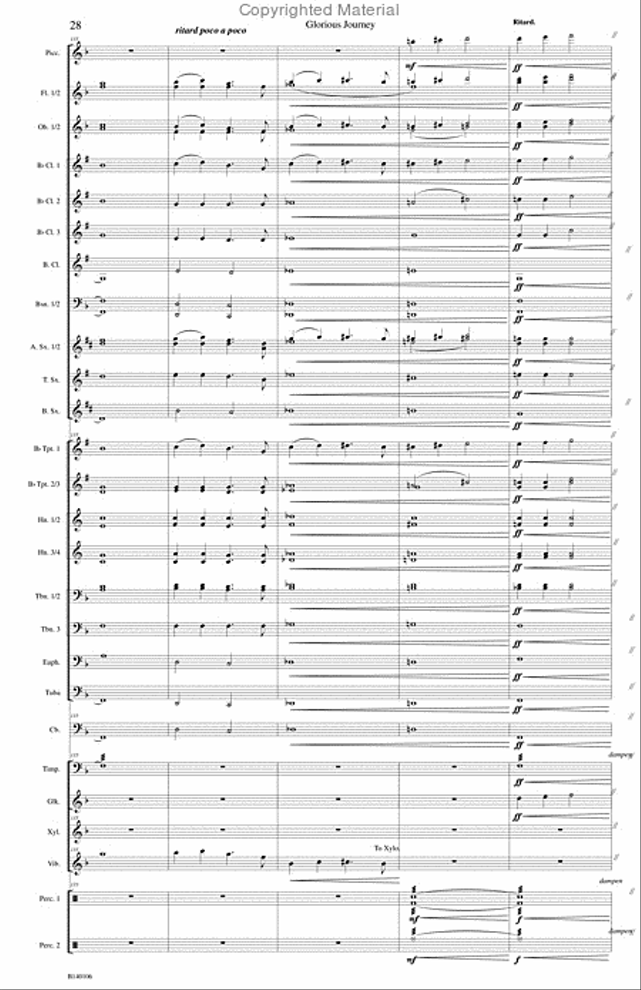 Glorious Journey Concert Band scores gallery preview page 31