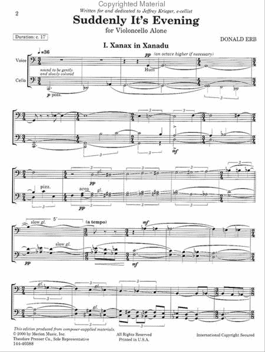 Suddenly It's Evening Chamber Music scores gallery preview page 2