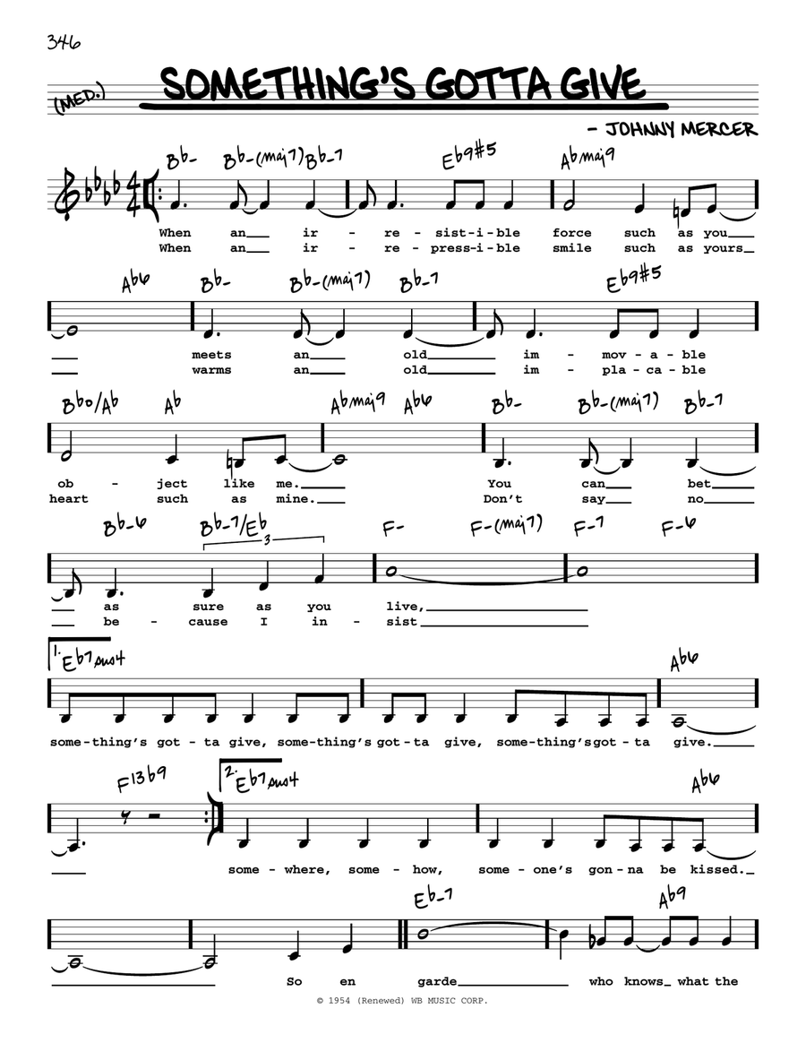 Something's Gotta Give (Low Voice) Low Voice scores gallery preview page 1