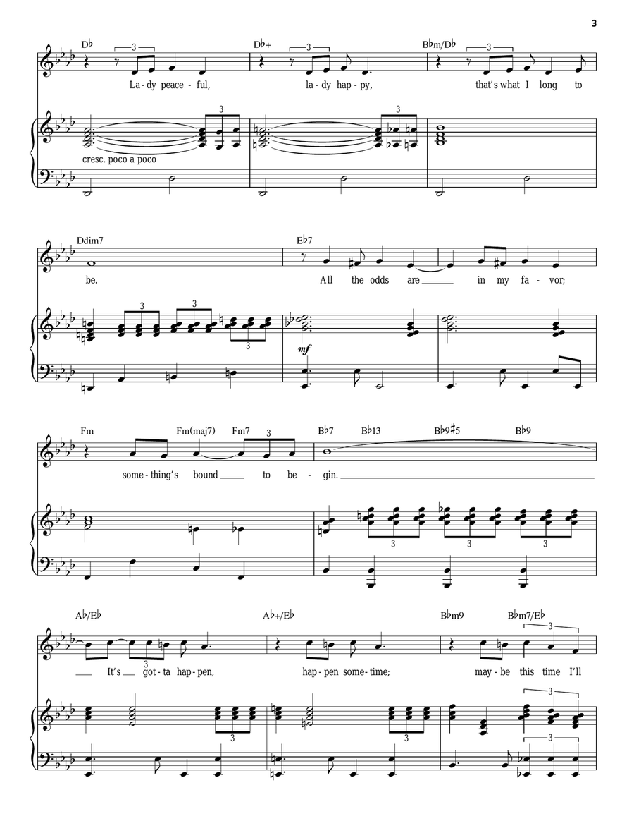 Maybe This Time Maybe This Time Piano, Vocal scores gallery preview page 3