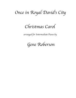 Once In Royal David's City Christmas Carol for Piano