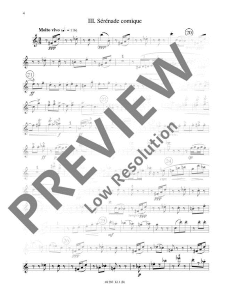 Petit Quatuor Petit Quatuor B-Flat Clarinet scores gallery preview page 15