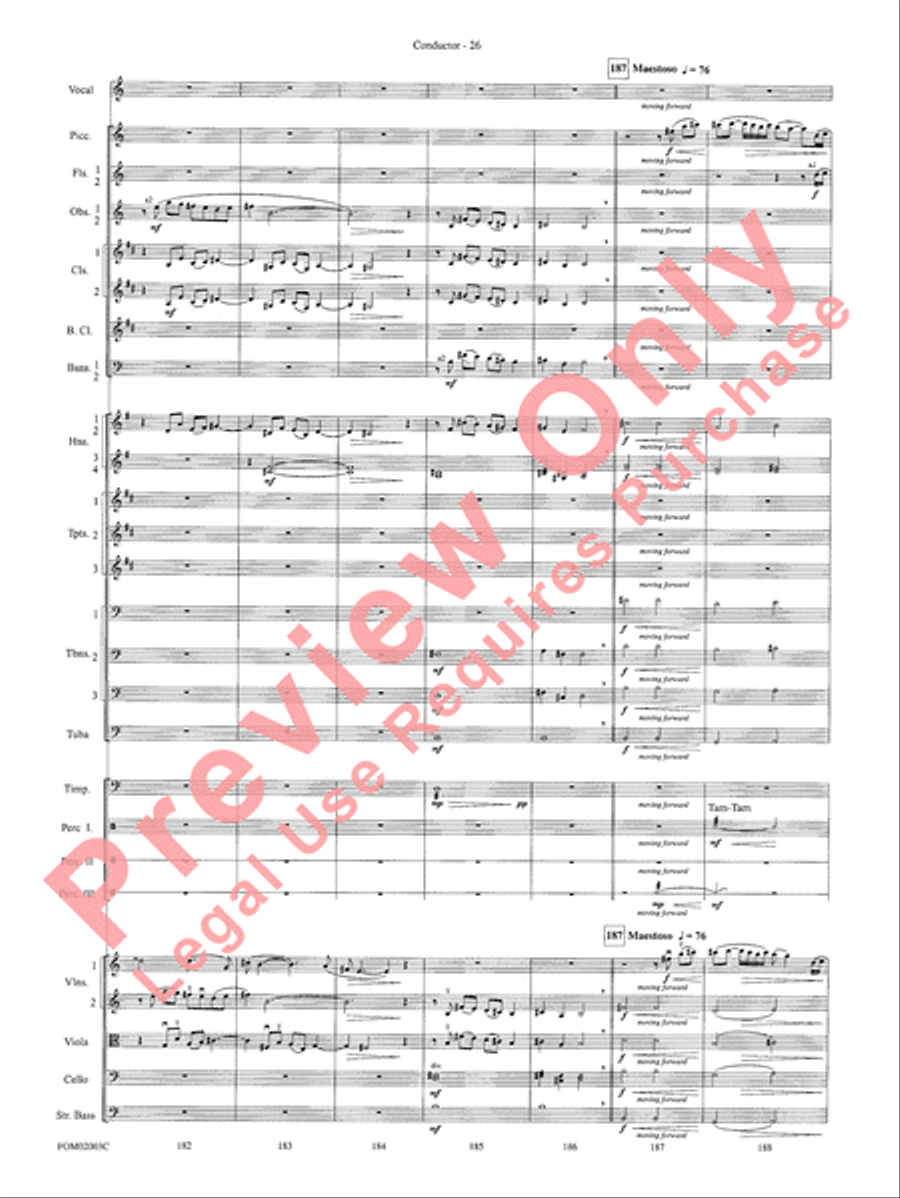 Symphonic Suite from The Lord of the Rings (The Fellowship of the Ring) - Conductor Full Orchestra scores gallery preview page 28