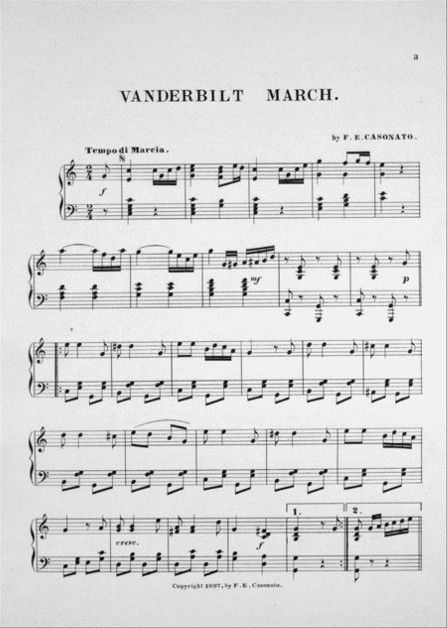 Vanderbilt March Piano Piano Solo scores gallery preview page 2