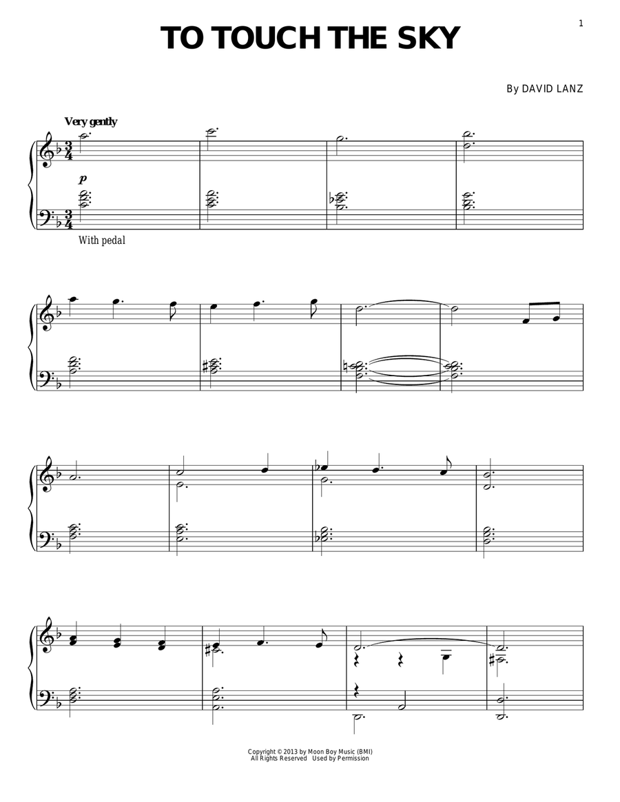 To Touch The Sky Piano Solo scores gallery preview page 1
