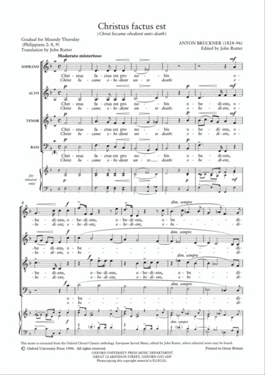 Christus factus est Divisi scores gallery preview page 2