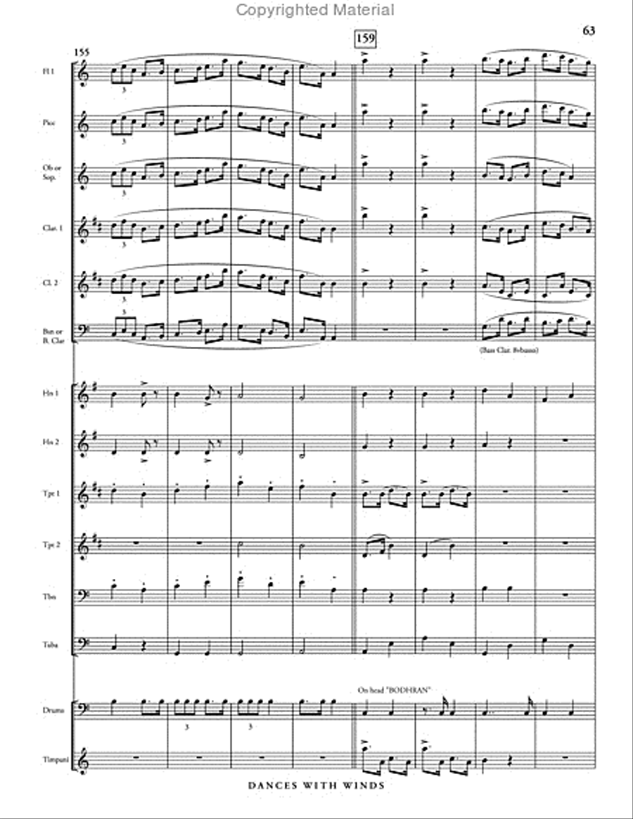 Dances with Winds Dances with Winds Concert Band scores gallery preview page 69