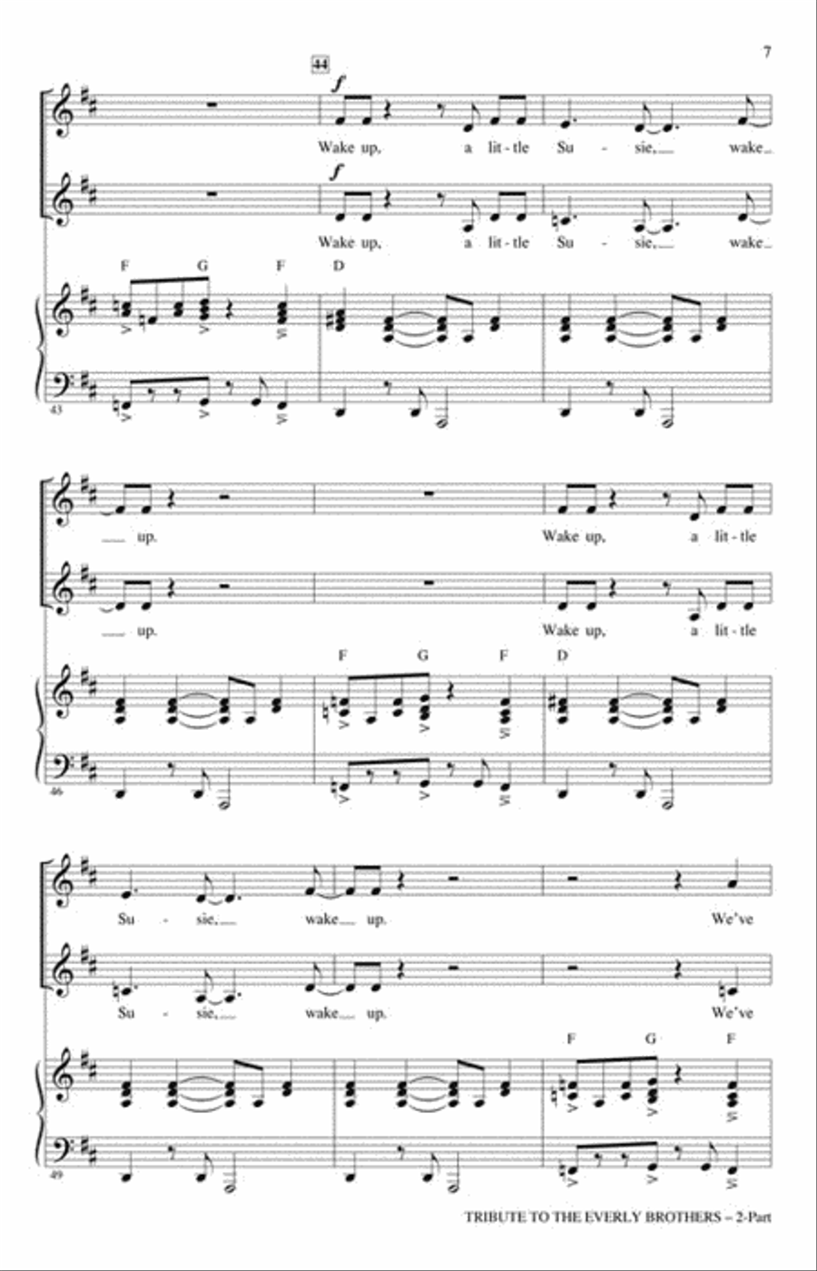Tribute to the Everly Brothers 2-Part scores gallery preview page 4