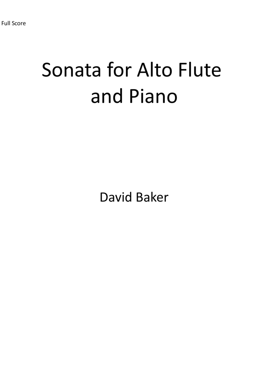 Sonata for Alto Flute and Piano Flute scores gallery preview page 1