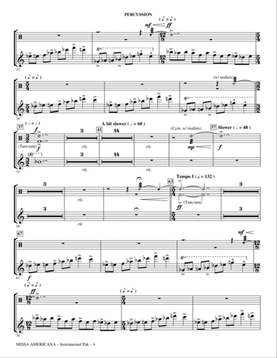Missa Americana - Percussion Choir scores gallery preview page 4