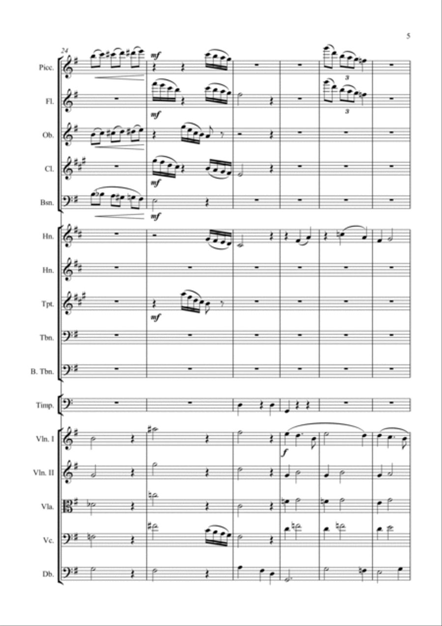 Andante. No. 1 from Seven Episodes for Orchestra Full Orchestra scores gallery preview page 5