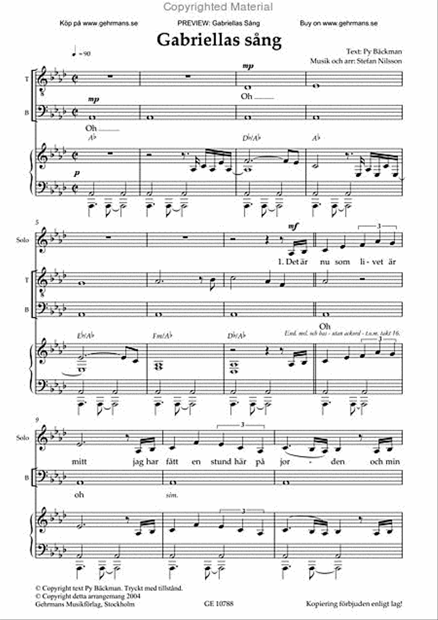 Gabriellas sang 4-Part scores gallery preview page 5