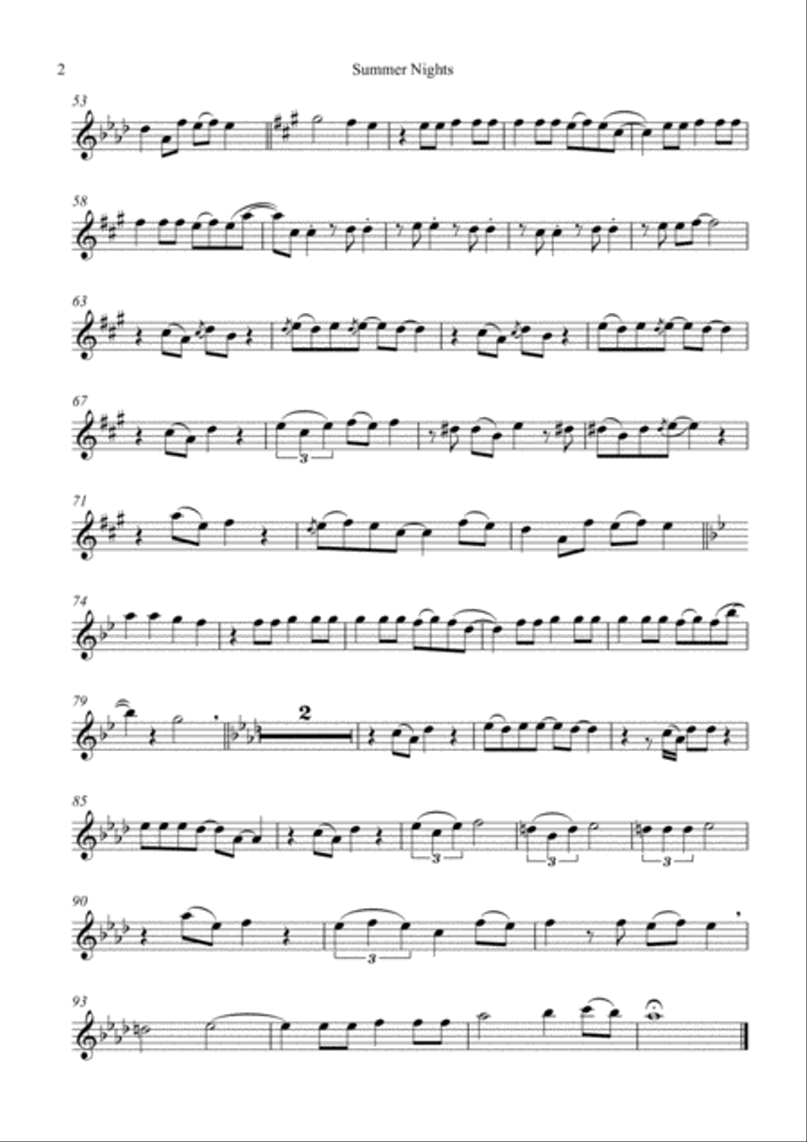 Summer Nights String Quartet scores gallery preview page 3