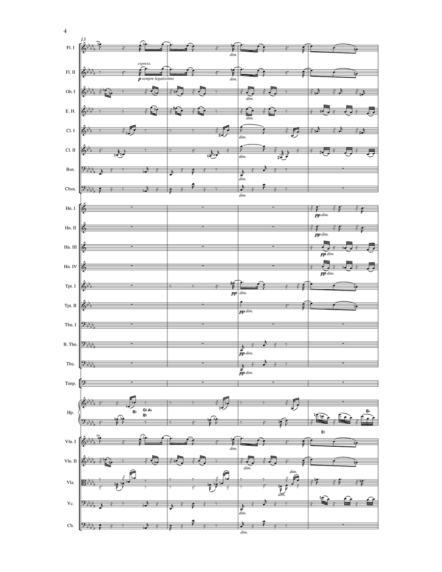 Intermezzo in B-flat Minor, Op. 117, No. 2 Full Orchestra scores gallery preview page 6