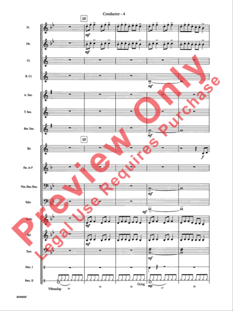 Declaration and Dance Concert Band scores gallery preview page 6