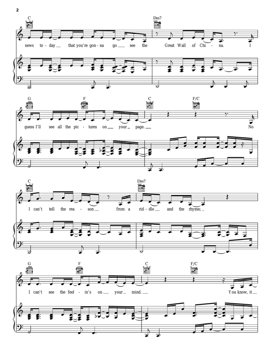 Ariel Ariel Piano, Vocal, Guitar scores gallery preview page 2