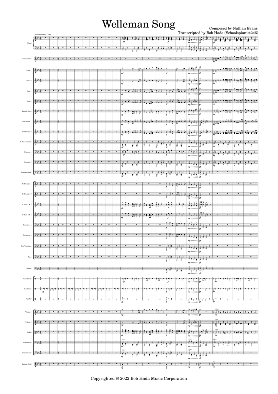 Welleman (Sea Shanty) Full Orchestra scores gallery preview page 1
