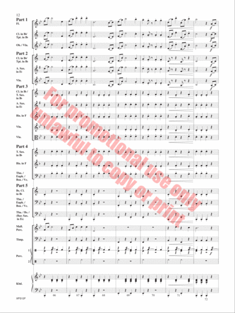 Radetzky March Concert Band scores gallery preview page 13